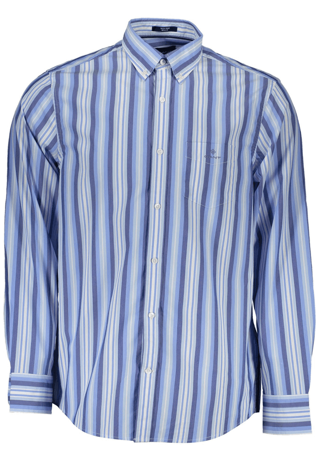 1993GANT CAMICIA MANICHE LUNGHE UOMO AZZURRO