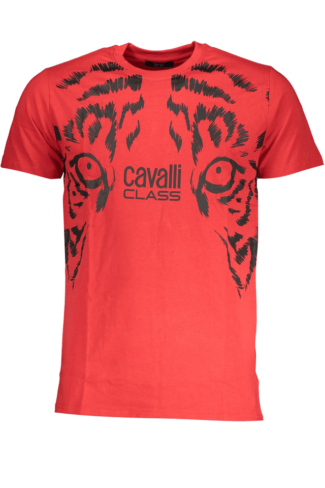 7838CAVALLI CLASS T-SHIRT MANICHE CORTE UOMO ROSSO