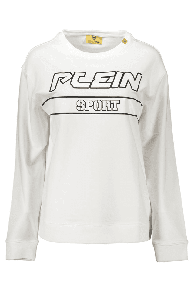1087PLEIN SPORT FELPA SENZA ZIP DONNA BIANCO