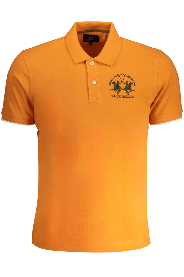 9053LA MARTINA POLO MANICHE CORTE UOMO ARANCIO