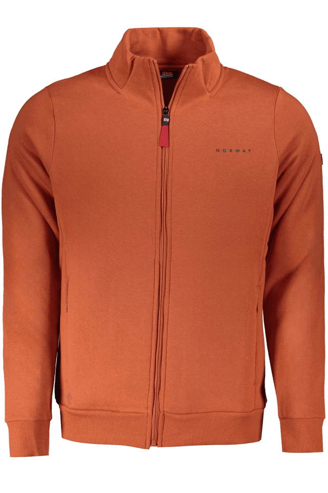 10109NORWAY 1963 FELPA CON ZIP UOMO MARRONE
