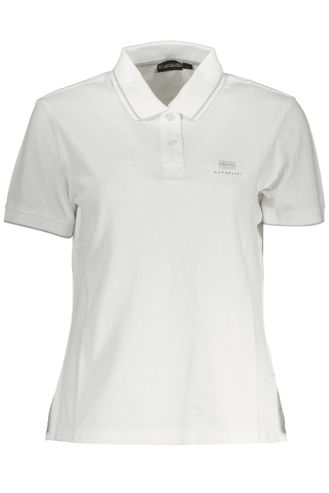 3438NAPAPIJRI POLO MANICHE CORTE DONNA BIANCO