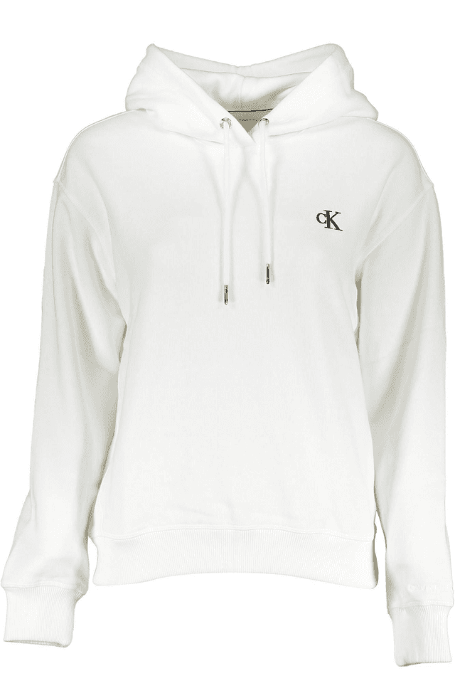 6447CALVIN KLEIN FELPA SENZA ZIP DONNA BIANCO