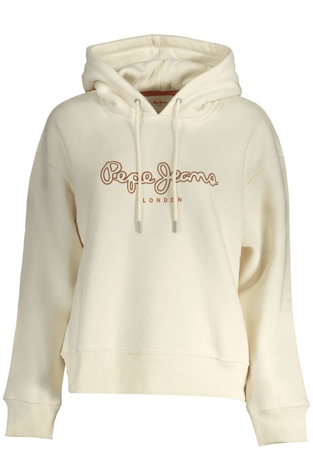 10535PEPE JEANS FELPA SENZA ZIP DONNA BIANCO