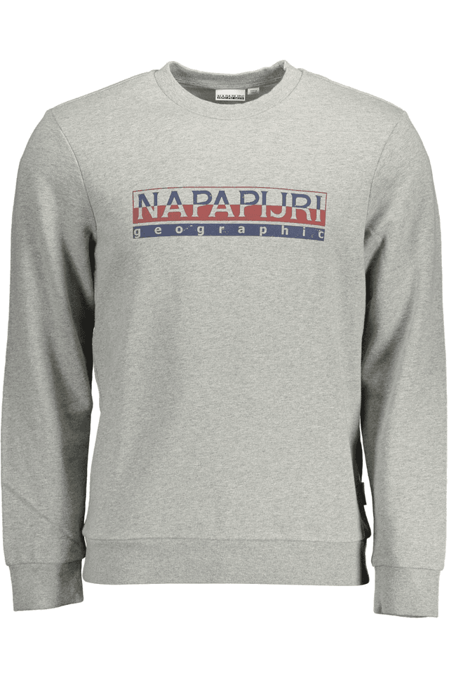 1544NAPAPIJRI FELPA SENZA ZIP UOMO GRIGIO