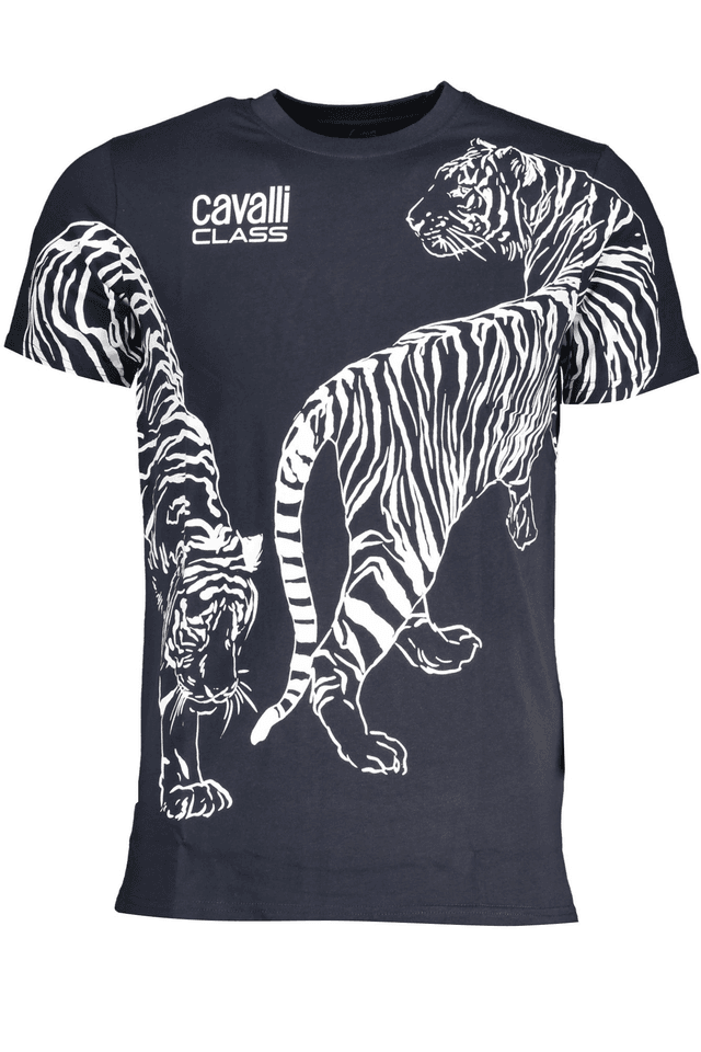 7858CAVALLI CLASS T-SHIRT MANICHE CORTE UOMO BLU