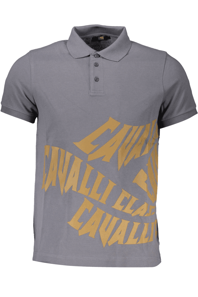 4156CAVALLI CLASS POLO MANICHE CORTE UOMO GRIGIO