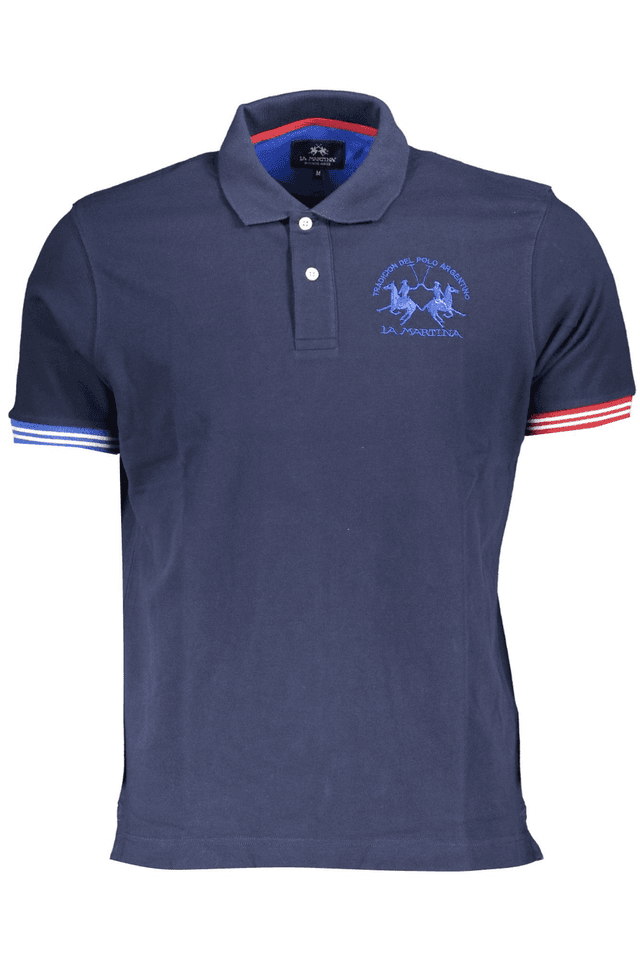 4871LA MARTINA POLO MANICHE CORTE UOMO BLU