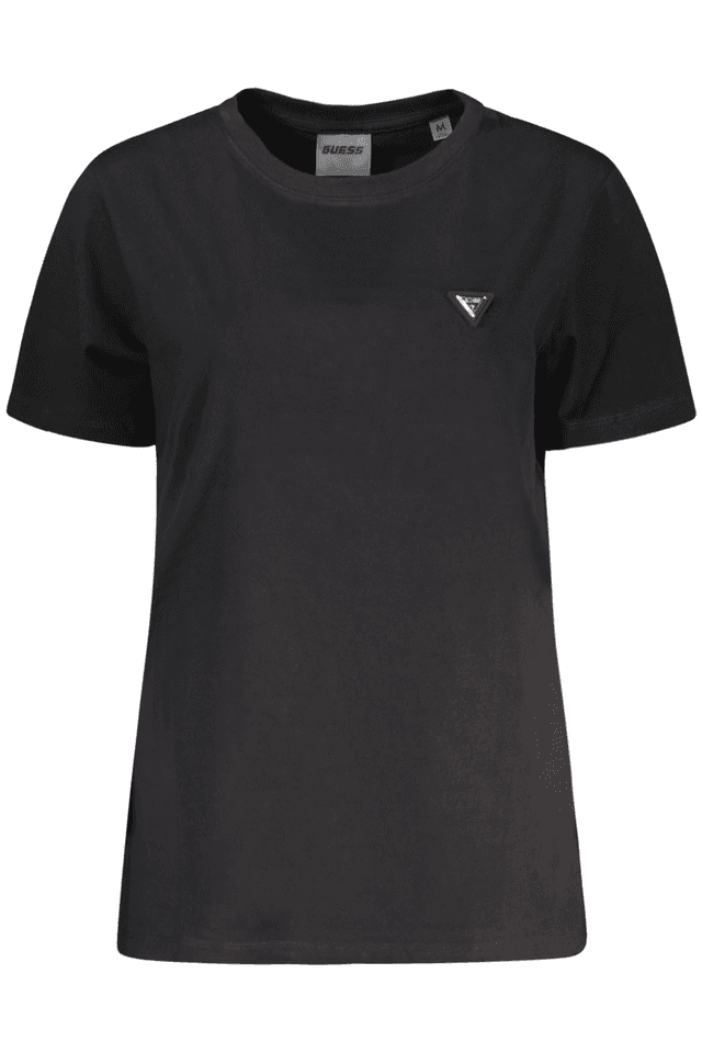 10609GUESS JEANS T-SHIRT MANICHE CORTE DONNA NERO