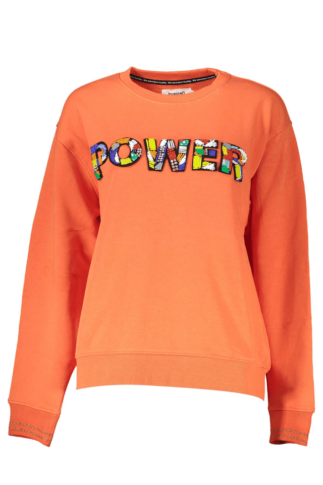 3137DESIGUAL FELPA SENZA ZIP DONNA ARANCIO