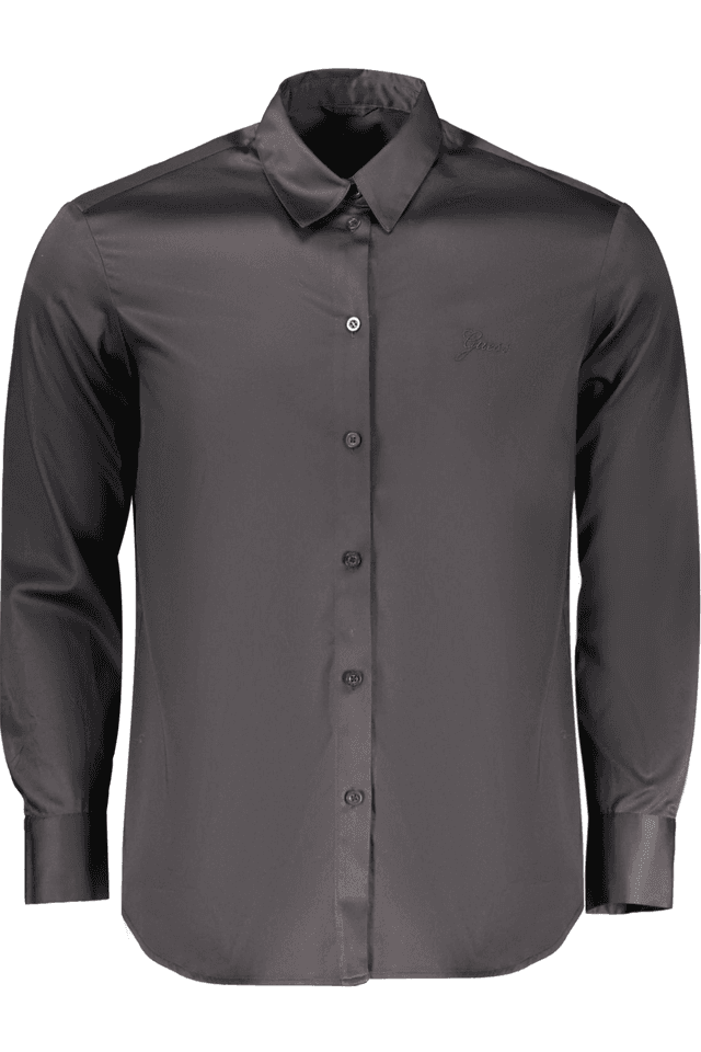 10339GUESS JEANS CAMICIA MANICHE LUNGHE DONNA NERO