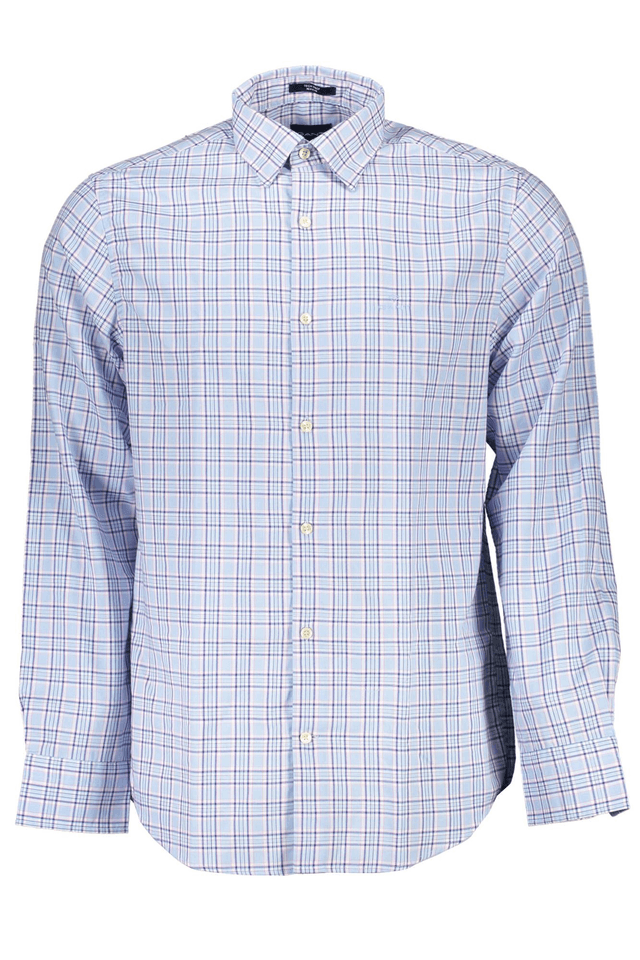 691GANT CAMICIA MANICHE LUNGHE UOMO AZZURRO