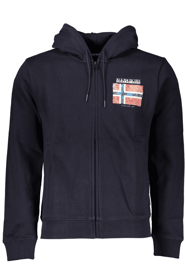 5752NAPAPIJRI FELPA CON ZIP UOMO BLU