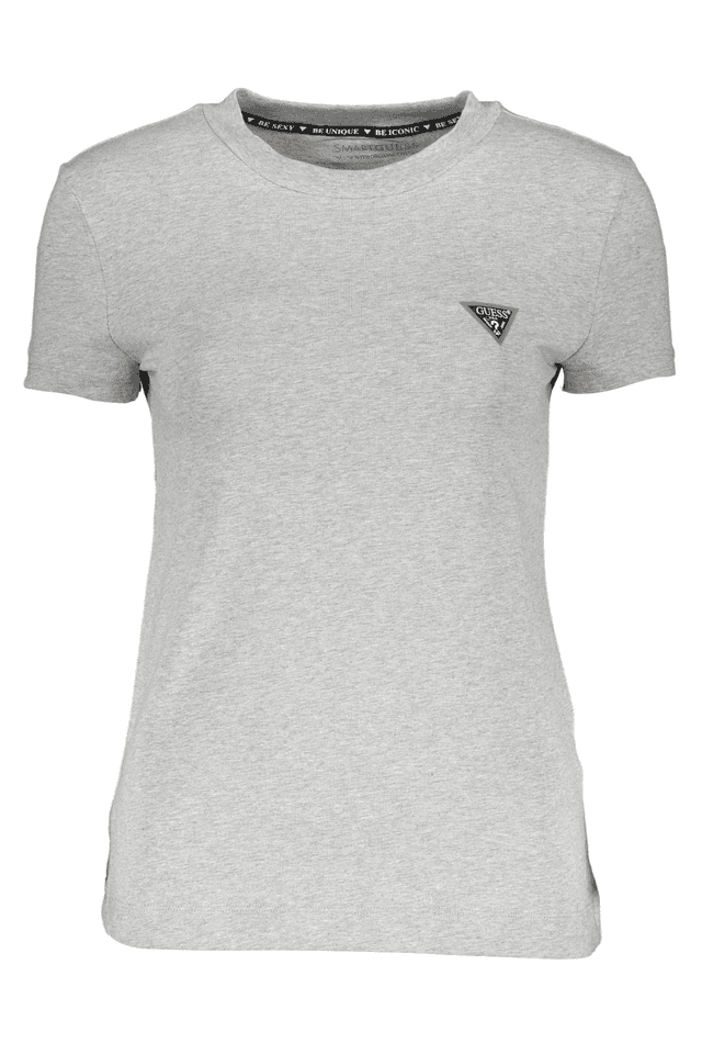 931GUESS JEANS T-SHIRT MANICHE CORTE DONNA GRIGIO