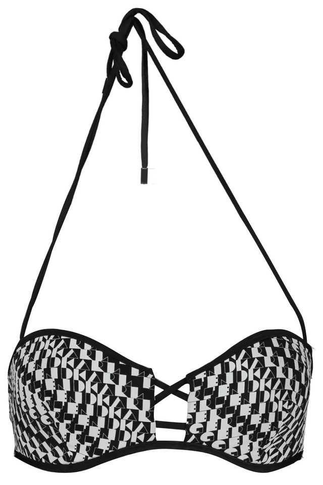 3827KARL LAGERFELD BEACHWEAR COSTUME PARTE SOPRA DONNA NERO