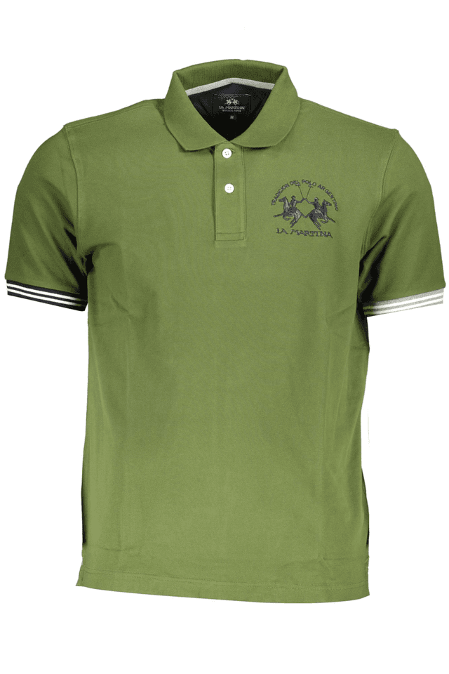 4866LA MARTINA POLO MANICHE CORTE UOMO VERDE