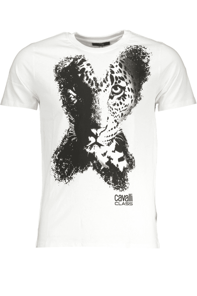 7731CAVALLI CLASS T-SHIRT MANICHE CORTE UOMO BIANCO