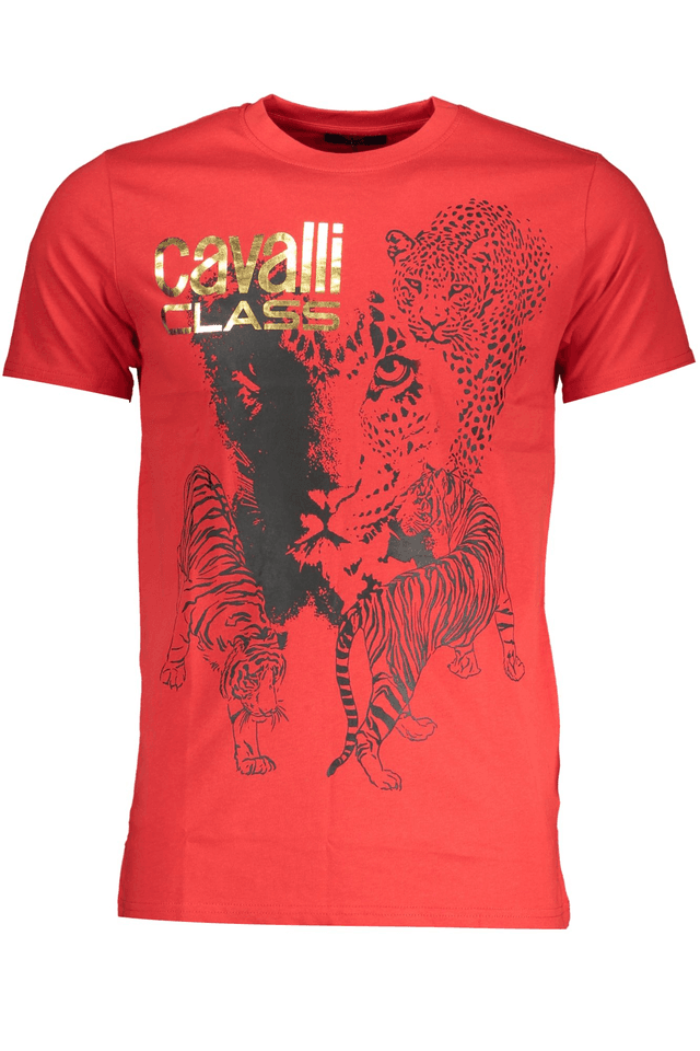 7823CAVALLI CLASS T-SHIRT MANICHE CORTE UOMO ROSSO