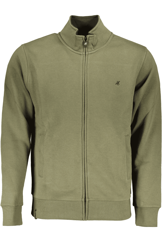 6611U.S. GRAND POLO FELPA CON ZIP UOMO VERDE