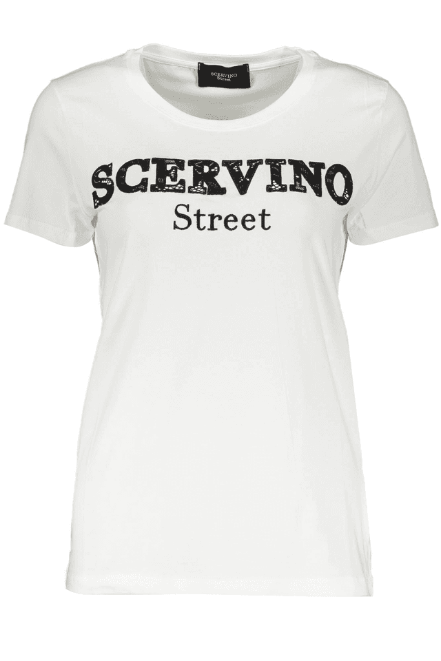 647SCERVINO STREET T-SHIRT MANICHE CORTE DONNA BIANCO