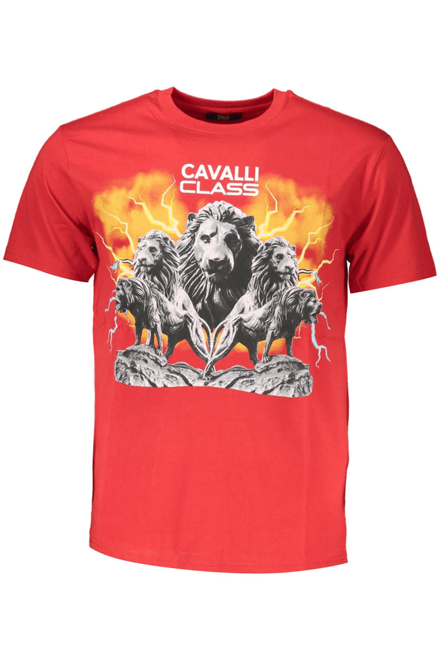 4167CAVALLI CLASS T-SHIRT MANICHE CORTE UOMO ROSSO