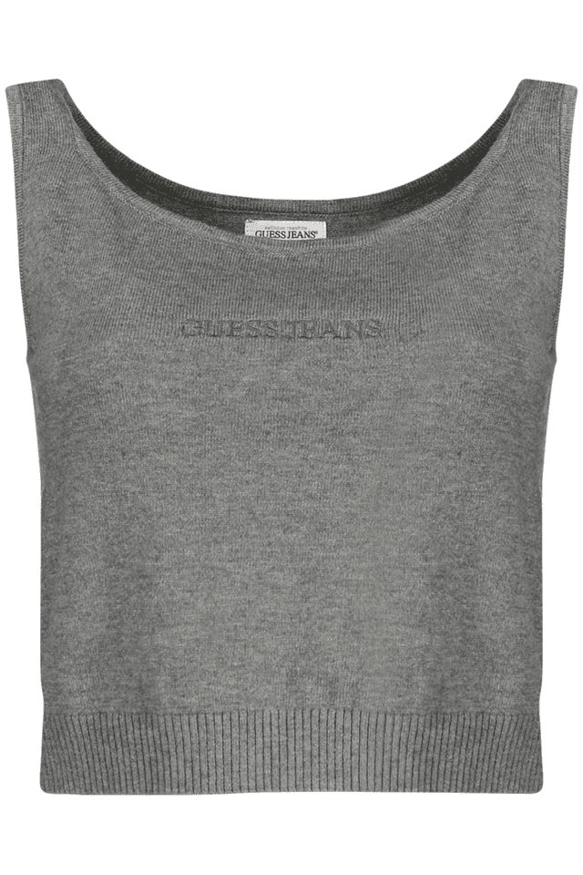 10658GUESS JEANS TOP DONNA GRIGIO