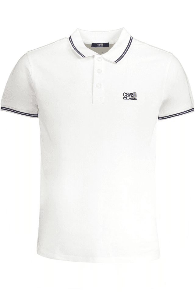 9732CAVALLI CLASS POLO MANICHE CORTE UOMO BIANCO