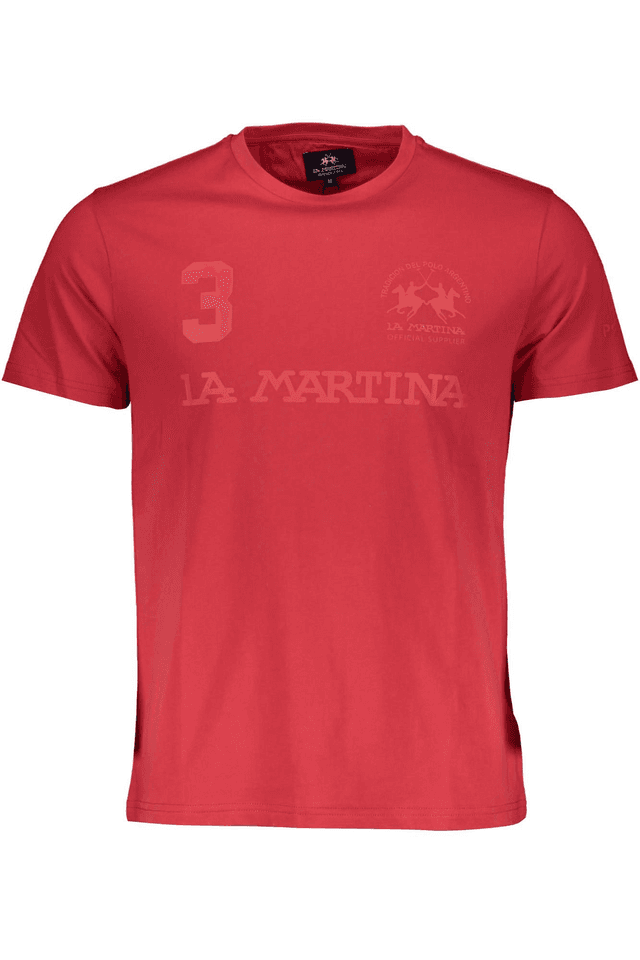 1805LA MARTINA T-SHIRT MANICHE CORTE UOMO ROSSO