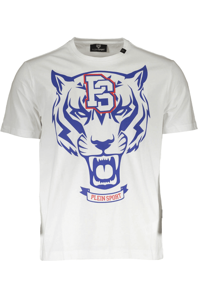 1330PLEIN SPORT T-SHIRT MANICHE CORTE UOMO BIANCO