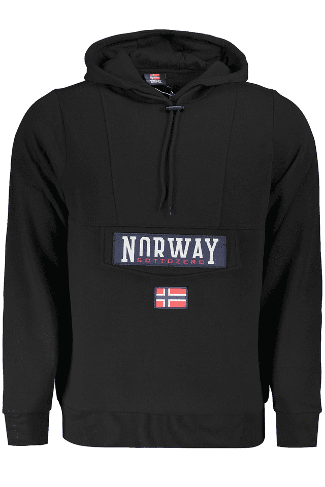 10124NORWAY 1963 FELPA SENZA ZIP UOMO NERO