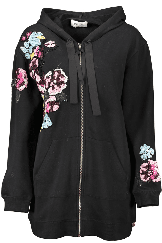 1083BLUGIRL FELPA CON ZIP DONNA NERO