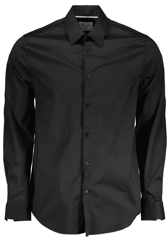 7510GUESS JEANS CAMICIA MANICHE LUNGHE UOMO NERO