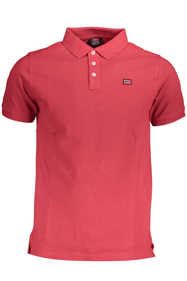 3930NORWAY 1963 POLO MANICHE CORTE UOMO ROSSO