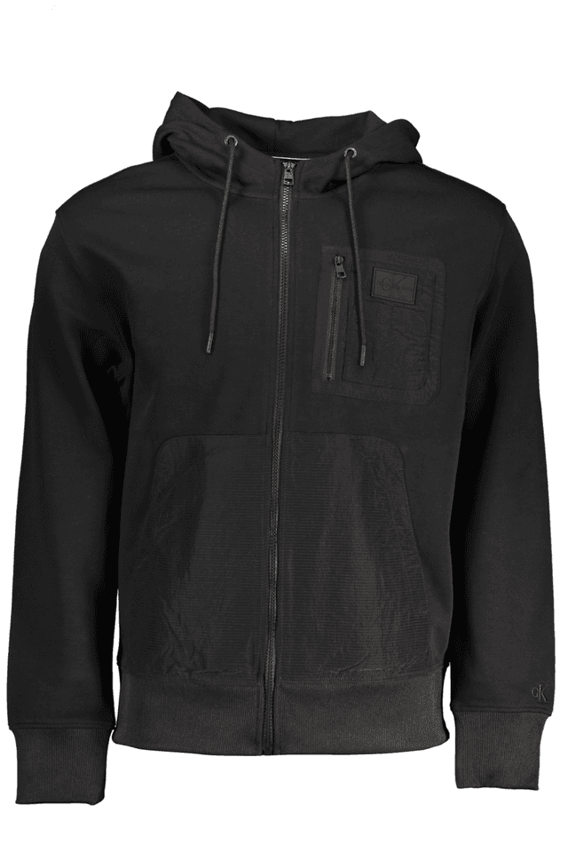 5861CALVIN KLEIN FELPA CON ZIP UOMO NERO