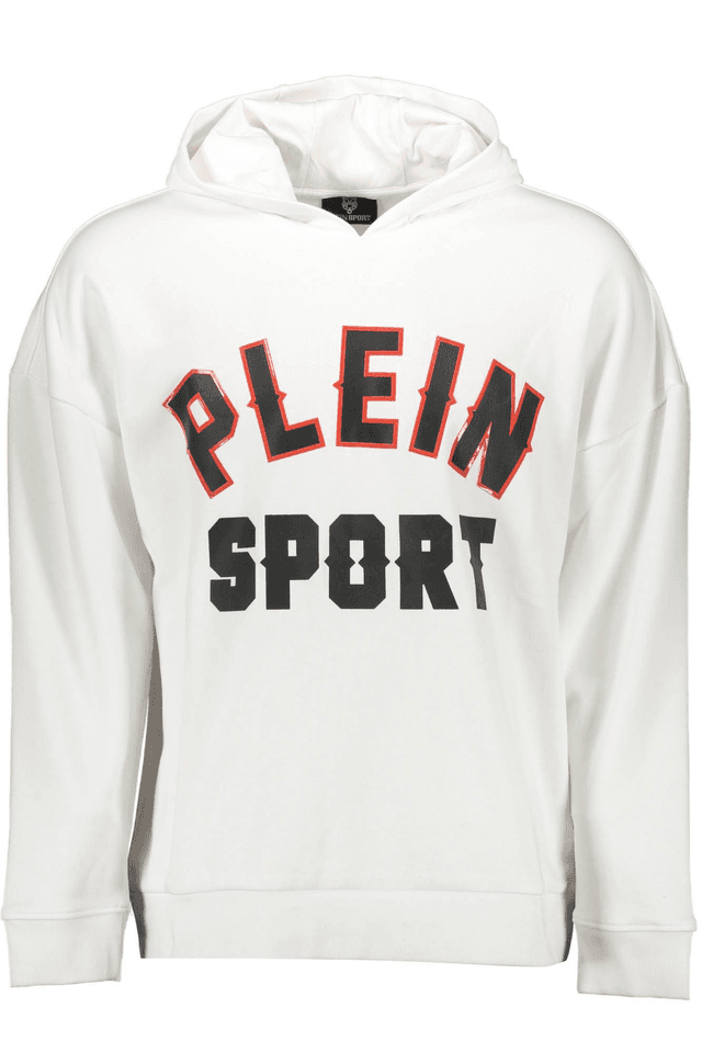 1285PLEIN SPORT FELPA SENZA ZIP UOMO BIANCO