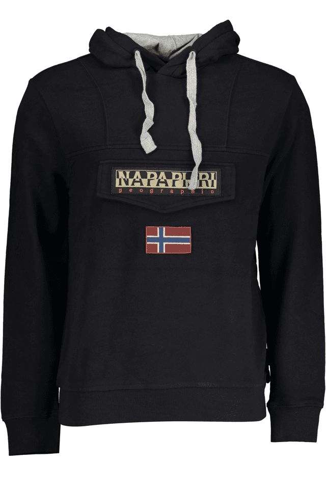 7688NAPAPIJRI FELPA SENZA ZIP UOMO NERO