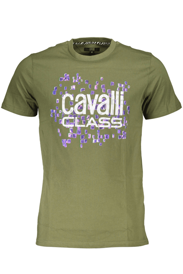 4541CAVALLI CLASS T-SHIRT MANICHE CORTE UOMO VERDE