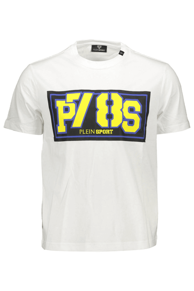1240PLEIN SPORT T-SHIRT MANICHE CORTE UOMO BIANCO