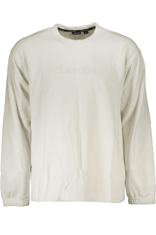 5700CALVIN KLEIN FELPA SENZA ZIP UOMO BIANCO