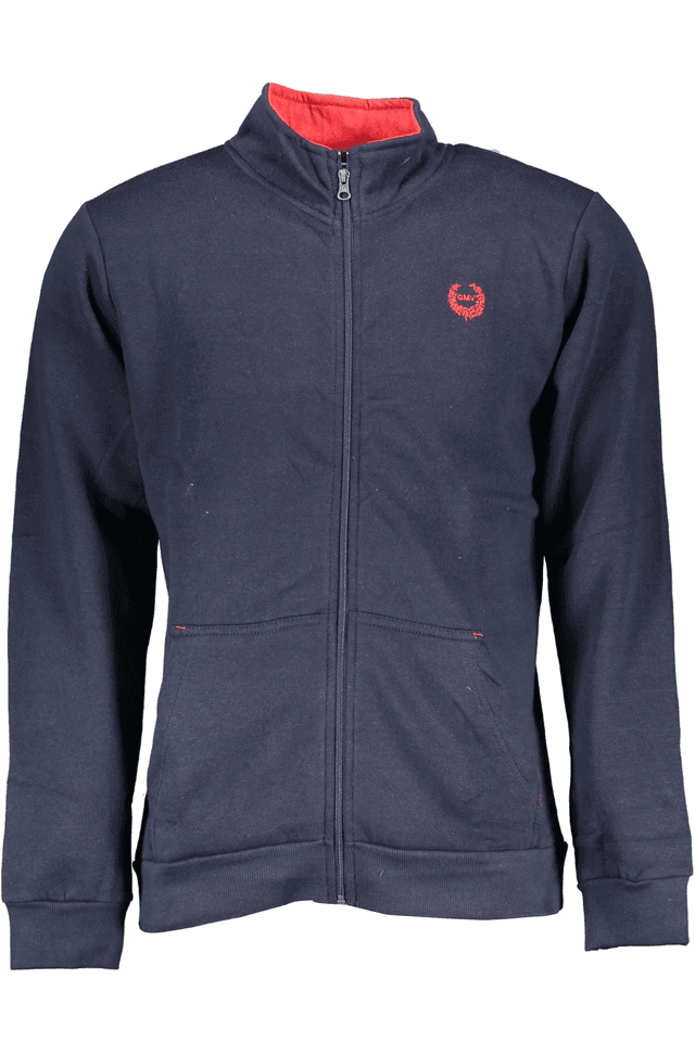2319GIAN MARCO VENTURI FELPA CON ZIP UOMO BLU