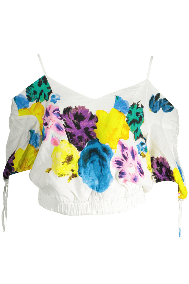 3394DESIGUAL T-SHIRT MANICHE CORTE DONNA BIANCO