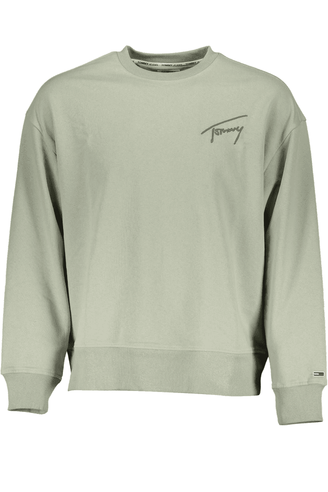 1989TOMMY HILFIGER FELPA SENZA ZIP UOMO VERDE