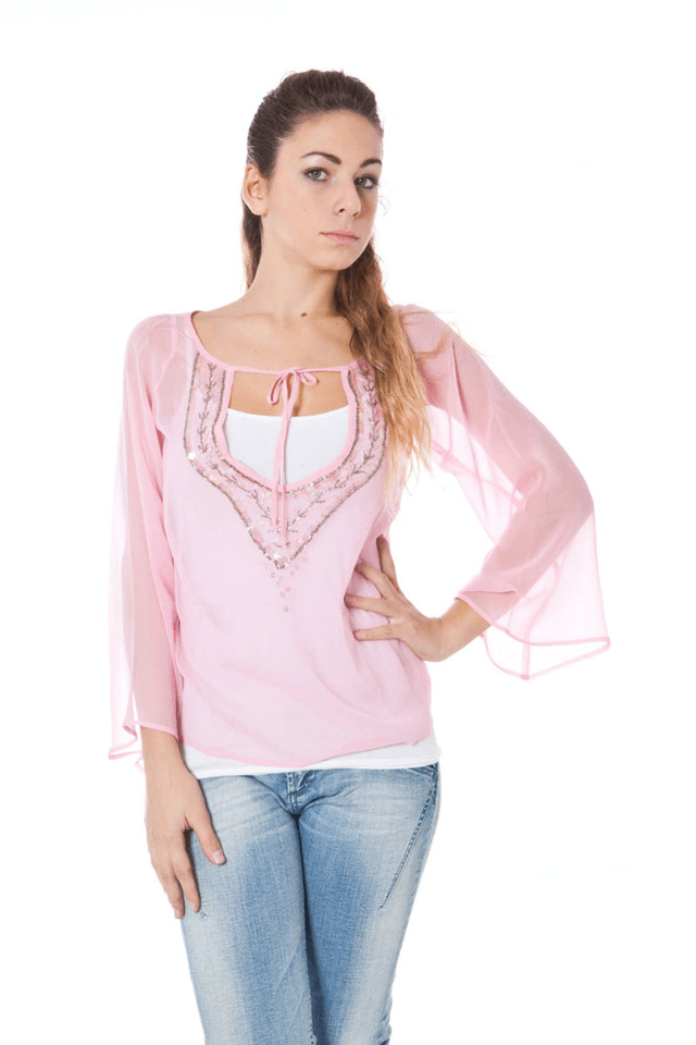 746PHARD T-SHIRT MANICHE LUNGHE DONNA ROSA