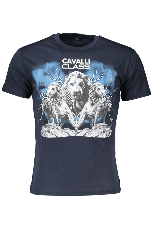 4165CAVALLI CLASS T-SHIRT MANICHE CORTE UOMO BLU