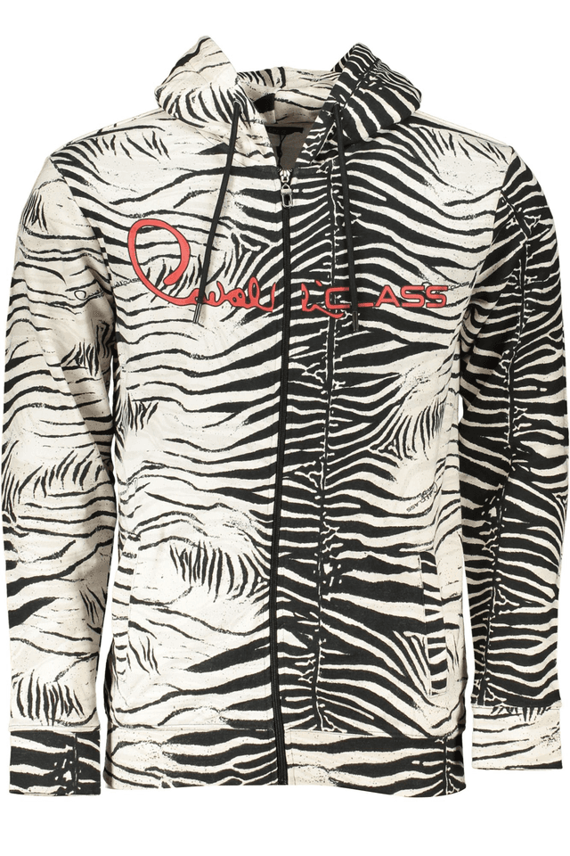 6809CAVALLI CLASS FELPA CON ZIP UOMO BIANCO