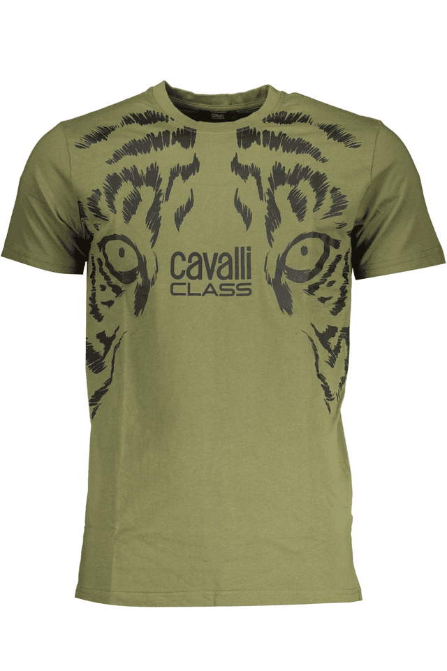7866CAVALLI CLASS T-SHIRT MANICHE CORTE UOMO VERDE