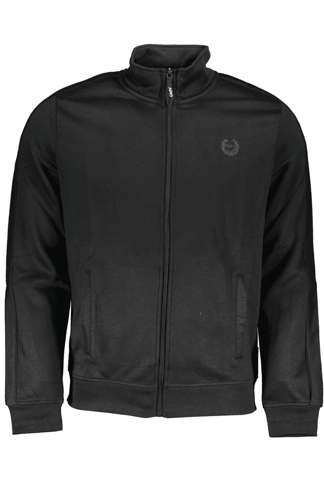 6206GIAN MARCO VENTURI FELPA CON ZIP UOMO NERO