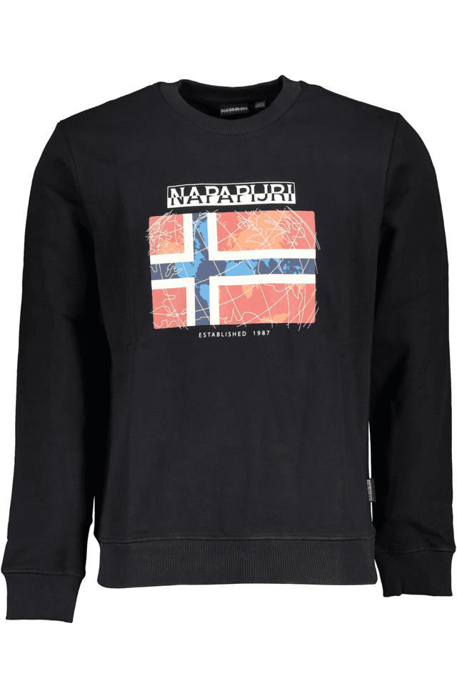 5761NAPAPIJRI FELPA SENZA ZIP UOMO NERO