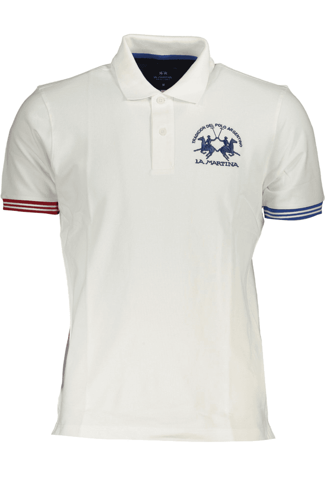 4870LA MARTINA POLO MANICHE CORTE UOMO BIANCO