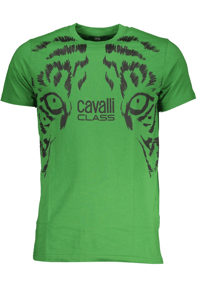 7814CAVALLI CLASS T-SHIRT MANICHE CORTE UOMO VERDE